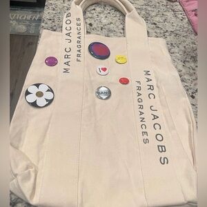 Marc Jacobs Canvas Tote With Pin Buttons NWOT